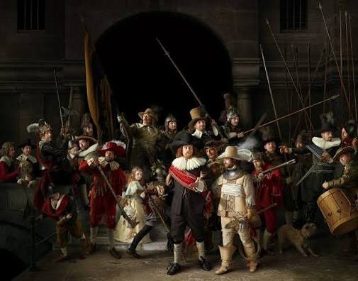«Ночной дозор» (1642) — Рембрандт ван Рейн. «Выступление стрелковой роты капитана Франса Баннинга Кока и лейтенанта Виллема ван Рейтенбюрга».